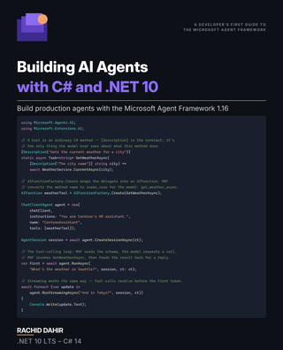 Cover of Building AI Agents with C# and .NET 10